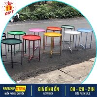 Bàn sắt tròn quán trà chanh bàn Caffe sơn tĩnh điện nhiều màu sắc đa dạng, dễ dàng gấp gọn và di chuyển