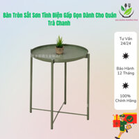 Bàn sắt tròn quán trà chanh Eccox, bàn quán caffe sơn tĩnh điện nhiều màu sắc, dễ dàng gấp gọn và di chuyển nhẹ nhàng