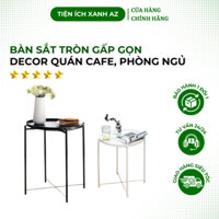 Bàn sắt tròn quán trà chanh Eccox, bàn quán caffe sơn tĩnh điện nhiều màu sắc, dễ dàng gấp gọn và di chuyển nhẹ nhàng