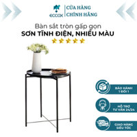Bàn Sắt Tròn Quán Trà Chanh Eccox, Bàn Quán Caffe Sơn Tĩnh Điện Nhiều Màu Sắc, Dễ Dàng Gấp Gọn Và Di Chuyển Nhẹ Nhàng