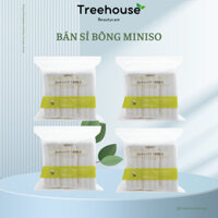 (BÁN SỈ) 10 GÓI Bông tẩy trang Miniso 180 miếng Nhật Bản cao cấp TREE HOUSE SHOP
