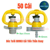 [Bán sỉ] 50 Béc tưới phun mưa nhỏ bọc inox BB903 cải tiến thân xoay, Bán kính 5 mét