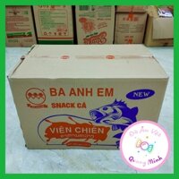 Bán sỉ cả thùng Snack cá viên chiên Ba Anh Em foods 10 bịch 60 gói giòn sụn thơm ngon, đồ ăn vặt cổng trường hot