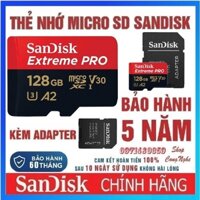 [Bán Sỉ] Combo 10 thẻ nhớ MicroSDHC 128GB 64GB 32GB Sandisk Ultra Class 10 và Extreme Pro cho camera, flycam, điện thoại