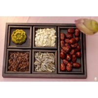 [BÁN SỈ] Combo bộ gồm 7 Khay trà decor trang trí bánh, khay gỗ thông sơn màu óc chó