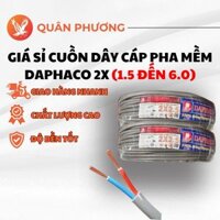 [Bán Sỉ Cuộn] Dây Cáp Pha Mềm Daphaco 2x1.5mm – 2x6.0mm Đồng Nguyên Chất, Cách Điện PVC