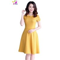 Bán sỉ  Đầm xoè chấm bi hoa mí cổ DVCC86 ❤️FREE SHIP❤️ PC02