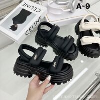 Bán Sỉ- Dép nữ sandal đế răng cưa 2 quai phồng miu
