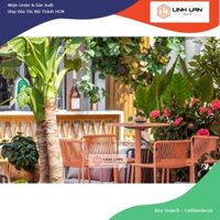 BÁN SỈ Ghế bar 3660 đan dây nhựa không tay LINHLANDECOR