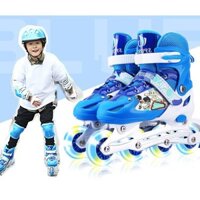 Bán Sỉ Giày patin trẻ em, người lớn bánh có đèn flash sports, tặng kèm bảo hộ tay và đầu gối