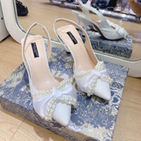 Bán Sỉ- Giày sandal tiểu thư cao gót nơ ngọc phi bóng gót 7p dễ đi