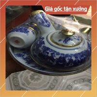 bán sỉ lẻ bộ ấm chén pha trà bọc đồng thanh long hàng  công ty đẹp