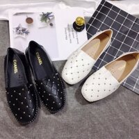 [Bán sỉ lẻ giày dép] Giày slip on nữ đế dẻo Cn đinh tán da mịn cực êm chân -Free ship đơn 50k