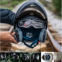 Bán sỉ - Mũ bảo hiểm FullFace lật hàm ROY.AL M179 vân cacbon chính hãng, an toàn - thời trang - phong cách.. KNKL19