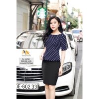 Bán sỉ  New Sơ mi peplum chấm bi ❤️FREE SHIP❤️ PC02