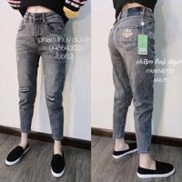 Bán sỉ Quần bò rách gối thêu ken zo (ảnh thật)