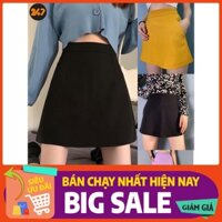 BÁN SỈ QUẦN GIẢ VÁY A - 2 màu đen và vàng