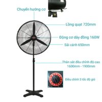 BÁN SỈ - QUẠT ĐỨNG CÔNG NGHIỆP LIFAN Đ-26CX sải cánh 650mm dùng cho không gian rộng, quán ăn, cà phê, nhà xưởng