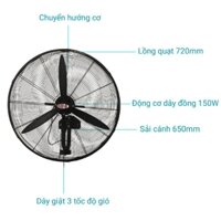 BÁN SỈ - QUẠT TREO CÔNG NGHIỆP LIFAN T-26CN sải cánh 650mm dùng cho không gian rộng quán ăn cà phê nhà xưởng