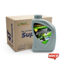 [Bán Sỉ] Thùng 12 Chai Nhớt Xe Số BCP SUPER 1 Thái Lan 15W40 SL MA2 1 lít - Nhớt Thái Lan Nhập Khẩu