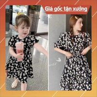 BÁN SỈ VÁY HOA CÚC CHO MẸ VÀ BÉ