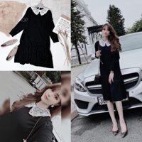 bán sỉ váy len đuôi cá cổ ren