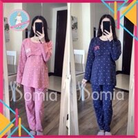 [BÁN SIÊU CHẠY] Bộ Đồ Sau Sinh Mặc Nhà Cho Con Bú Lật Ngực, Có Chun Chỉnh, Bộ Pink Dài Tai Siêu Đẹp, Chất Mát Cao Cấp