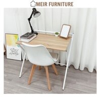 Bàn sinh viên gấp gọn thông minh MEIR tiết kiệm diện tích, Bàn học đơn giản khung sắt hiện đại C11
