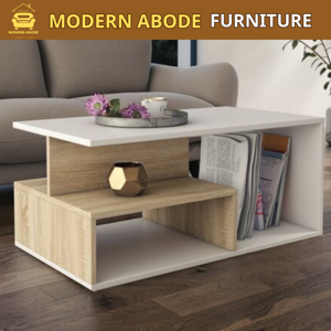 Bàn sofa 2 tầng gỗ sồi - 65x115 cm