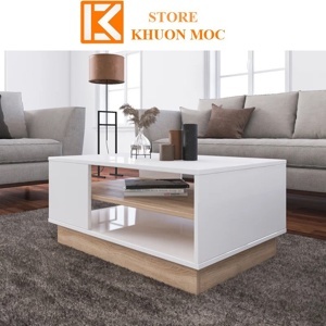 Bàn sofa 2 tầng gỗ sồi - 65x115 cm