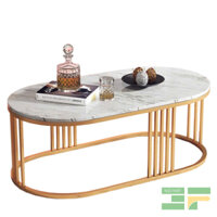 Bàn sofa Elip mặt đá chân sắt sơn tĩnh điện : Mã BS19