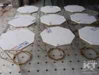 bàn sofa mặt đá trắng