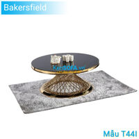 Bàn sofa T44I Bakersfield GOLD INOX mặt kiếng - Bàn sofa, bàn trà - KenSOFA.vn