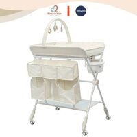 Bàn thay bỉm gấp gọn Babyviva Satin 75x60cm cho bé, kệ thay tã đa năng có bánh xe - Monnie Kids