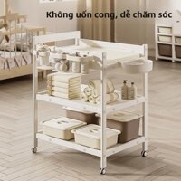 Bàn thay tã cho bé, bàn chăm sóc đa chức năng, giường cho bé hoàn toàn bằng nhựa, bàn thay tã di động cho trẻ sơ sinh, b