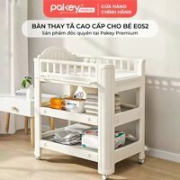 Bàn Thay Tã Cho Bé PAKEY 3 Tầng Đa Năng, Kệ Để Đồ Sơ Sinh Di Động, Bánh Xe Di Chuyển Dễ Dàng E052