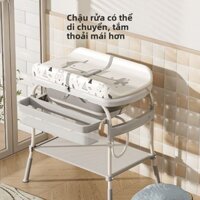 Bàn Thay Tã Cho Bé Sơ Sinh Thay Tã, Bồn Tắm Tích Hợp, Bàn Sờ Di Động Đa Chức Năng, Bàn Chăm Sóc Bé