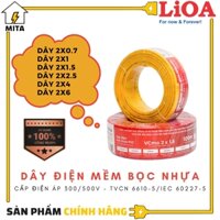 Bán theo mét Dây điện đôi mềm LiOA Vcmo 2x0.7, 2x1, 2x1.5, 2x2.5, 2x4, 2x6 - MITA - Dây 2x2.5
