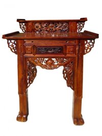 Bàn Thờ Đẹp Gỗ Cẩm Thị 1m27 2 Tầng - BT212