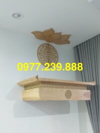 bàn thờ gỗ sồi nga ngăn kéo 89cm - Vàng Sồi