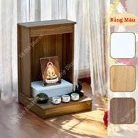 Bàn thờ mini thờ thần tài ông địa bàn thờ phật để sàn gỗ MDF cao cấp dễ dàng lắp ráp vệ sinh MS19-3