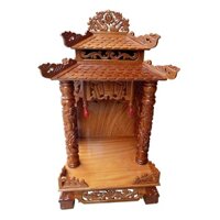 Bàn thờ ông địa bằng gỗ Căm Xe, bàn thờ thần tài thổ địa bằng gỗ , bàn thờ gỗ mái nhà 40CM ,50CM ,60CM