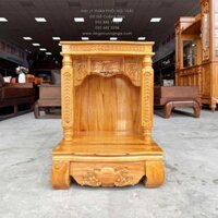 Bàn Thờ Ông Địa Thần Tài Gỗ Xoan 48x66cm Giá Rẻ