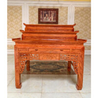 Bàn thờ tam cấp hoa sen Hương Đá 1M54 ,ÁN GIAN 3 TẦNG ,BÀN CÚNG THƠ