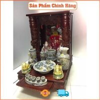 Bàn thờ thần tài. GIÁ SỐC. Có 2 loại kích thước. Chất liệu gỗ gụ kết hợp với gỗ xoan đào, cột rồng trụ to. Đồ thờ cúng