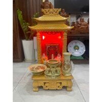 bàn thờ thần tài giá xưởng mái chùa kích thước 36x41cm