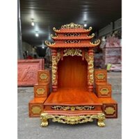 bàn thờ thần tài giá xưởng mái chùa kích thước 61x69cm gỗ hương