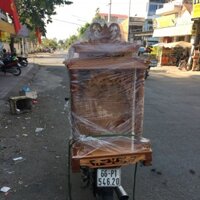 Bàn thờ thần tài, gỗ căm xe, mặt gõ, 60x86