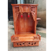 Bàn thờ thần tài ông địa gỗ gỗ ngang 38 cm
