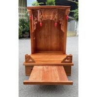 Bàn thờ thần tài ông địa gỗ xoan 38 x 50cm